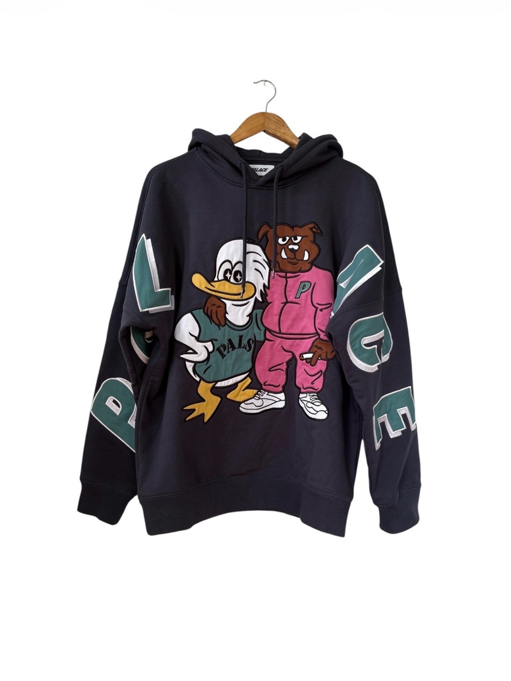 SS22 Palace Dog And Duck Drop Shoulder Hoodie in Navy